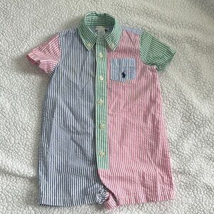 Polo by Ralph Lauren Pink and Blue Button Down Shirt